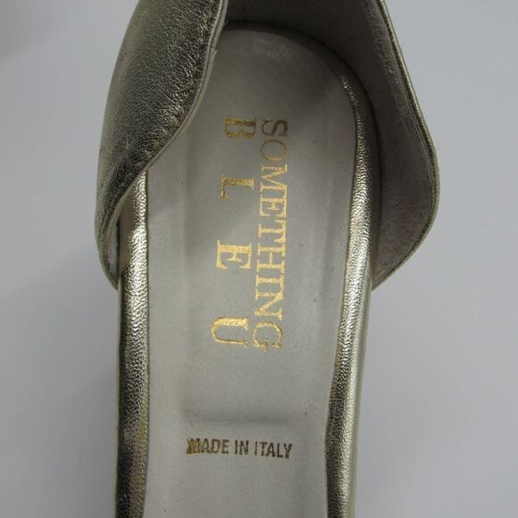SOMETHING BLEU CATHERIN METALLIC PUMP IN GOLD SZ 8 1/2 - Picture 9 of 9